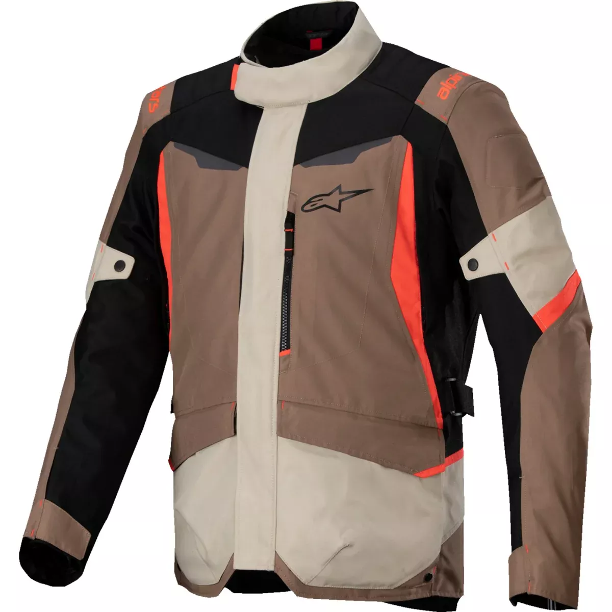 ALPINESTARS ST-1 Waterproof Jacket WP - Dark Khaki/Sand/Black/Red Fluo