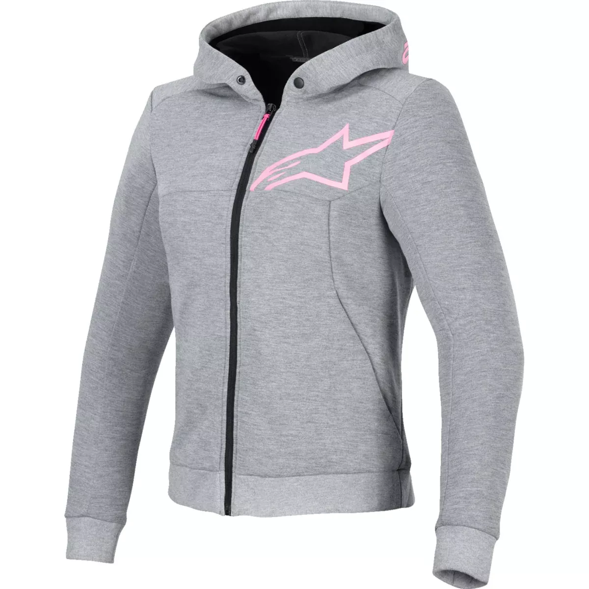 ALPINESTARS Stella Chrome v2 Sport Hoodie Heather - Gray/Fluo Pink