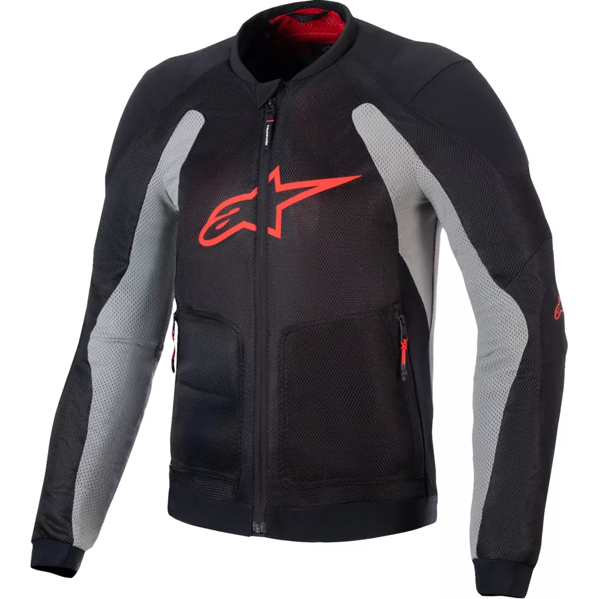 ALPINESTARS Troop-Air Jacket Black/Ash - Gray/Bright Red