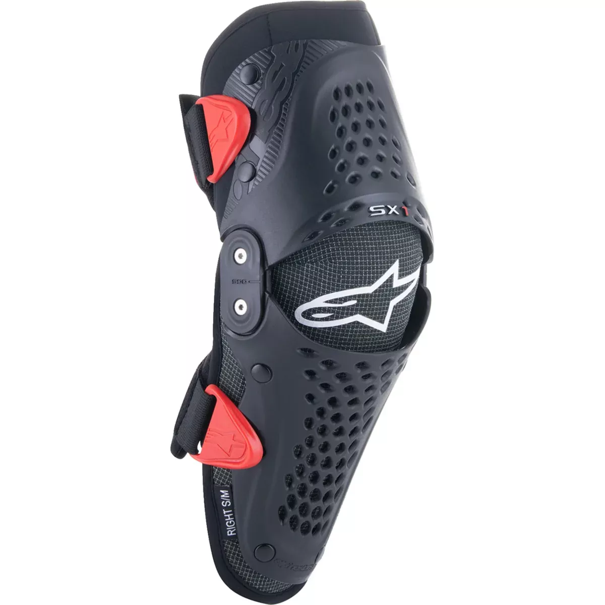 Alpinestars Youth SX-1 Knee Protectors Black Red S M – 6546319-13-SM