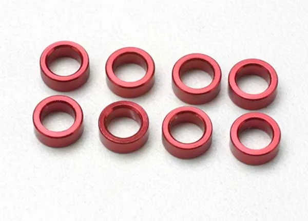 Aluminum Pushrod Spacers, Red or Blue (use w/ 5318 or 5318X Pushrod & 5358 Progressive 2 Rockers) (8)