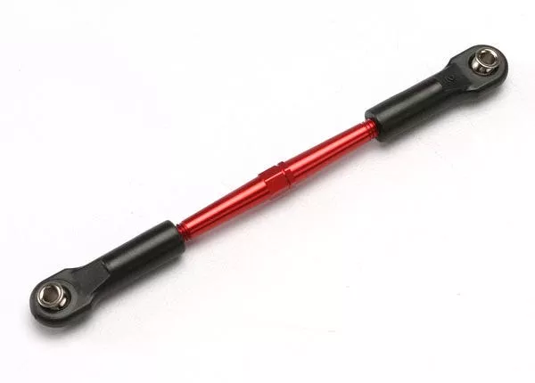 Aluminum (Red-Anodized) Turnbuckle, Front Toe Link, 61mm (1) (Assembled with Rod Ends & Hollow Balls)