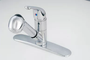 American Brass SL1000 Chrome Metal RV Faucet with Pull Down Spray 60" Hose