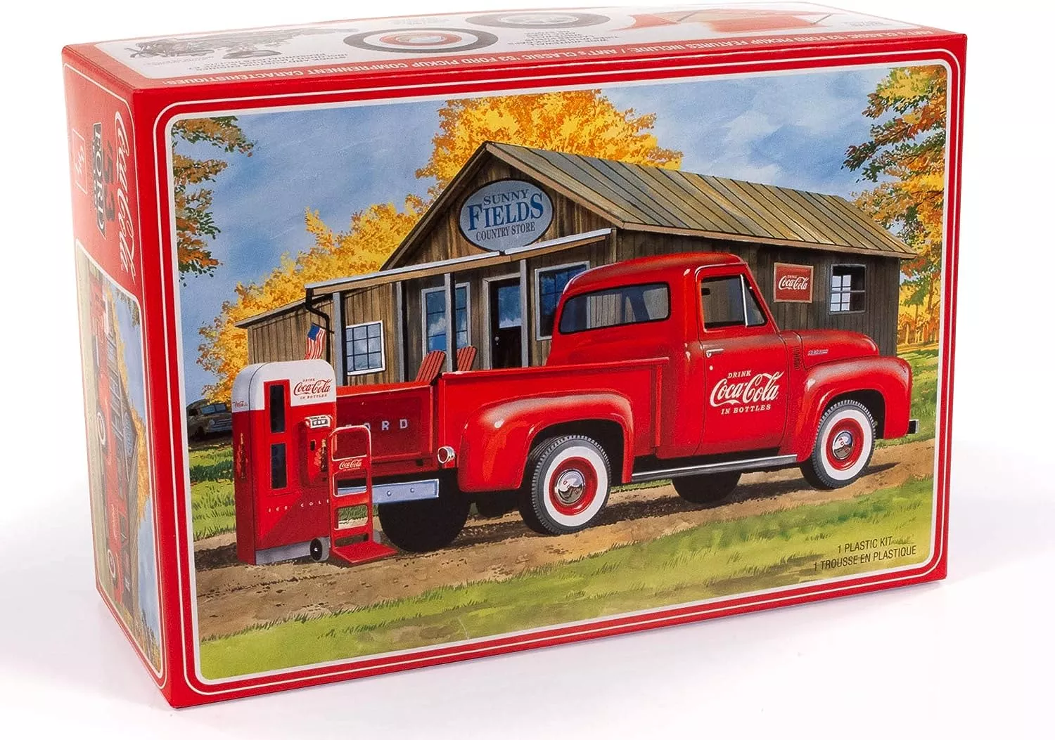 AMT 1953 "Coca-Cola" Ford PickupIncludes Vending Machine & Dolly; 1:25 Scale Model Kit
