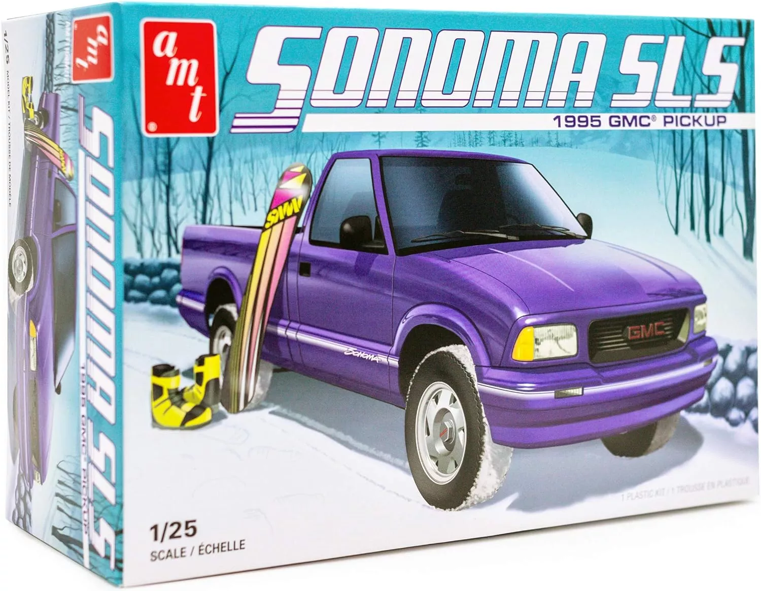 AMT 1995 GMC Sonoma SLS PickupIncludes Snowboard; 1:25 Scale Model Kit