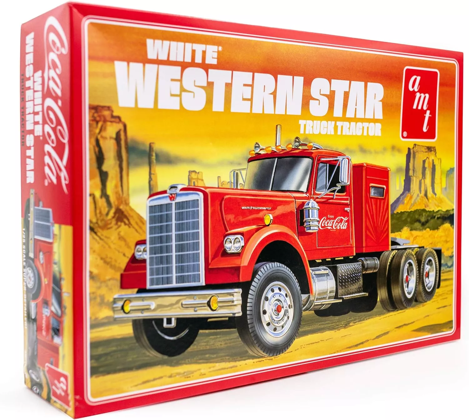AMT "Coca-Cola" White Western Star Semi Truck 1:25 Scale Model Kit