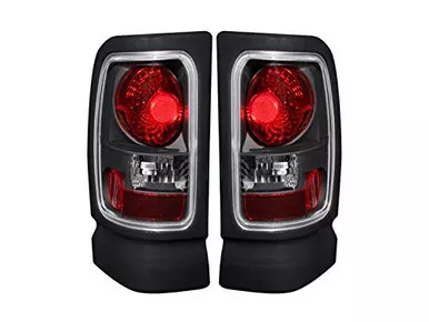 Anzo 211048 Black Tail Light Assembly for Dodge Ram, Pair