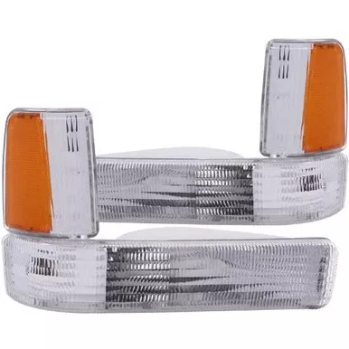 Anzo USA 511047 Clear Amber Parking Light Assembly Reflectors for Dodge Dakota