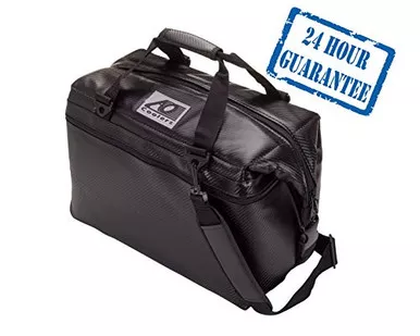 AO Coolers Carbon Soft Cooler with High-Density Insulation, Black , 24-Can