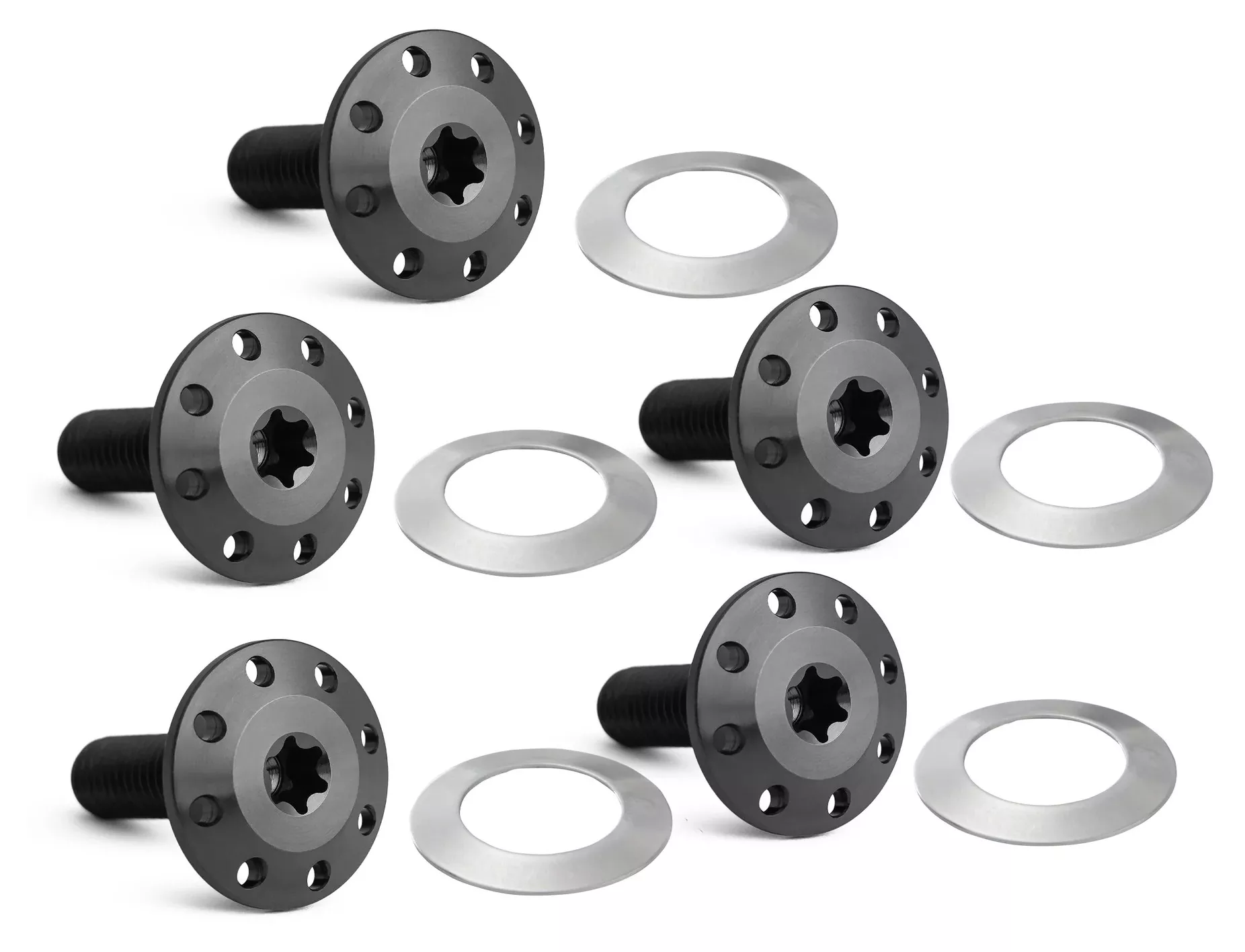 Arlen Ness Titanium Holeshot Front Floating Brake Rotor Bolt Kit For Harley 2021-2026