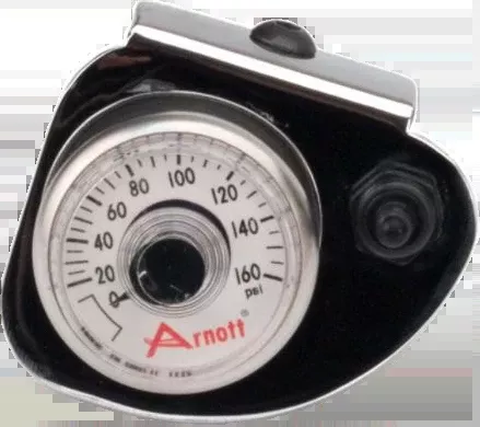 Arnott Pressure Gauge & Bracket With Toggle Switch Chrome – K-2638