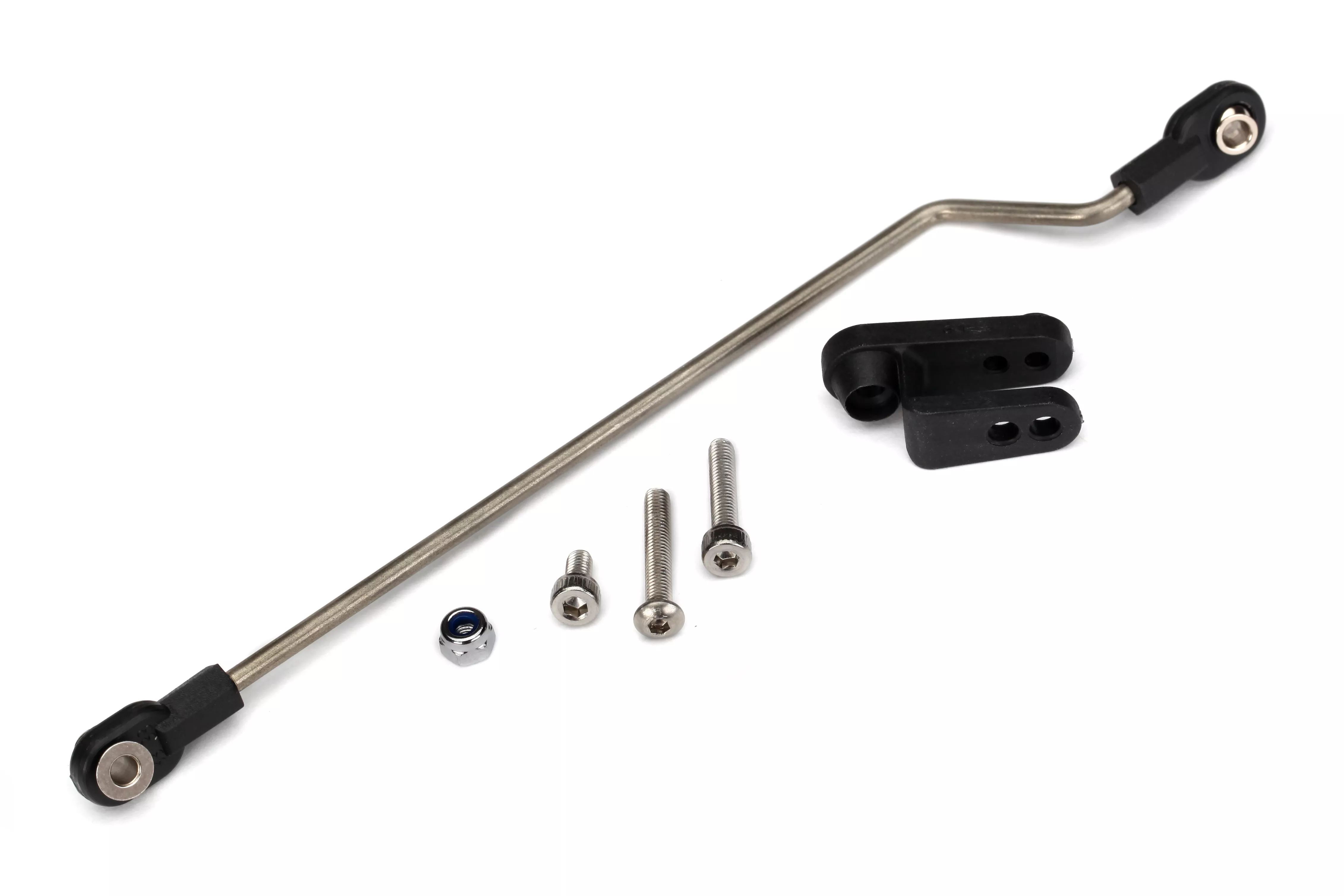 Assembled Rudder Pushrod, Servo Horn & Hardware