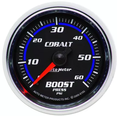 Auto Meter 6105 Cobalt Mechanical Boost Gauge, 2.3125 Inch Diameter