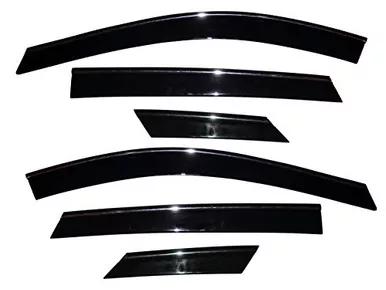 Auto Ventshade 796003 Low Profile Side Window Deflector with Chrome Trim, 6Piece