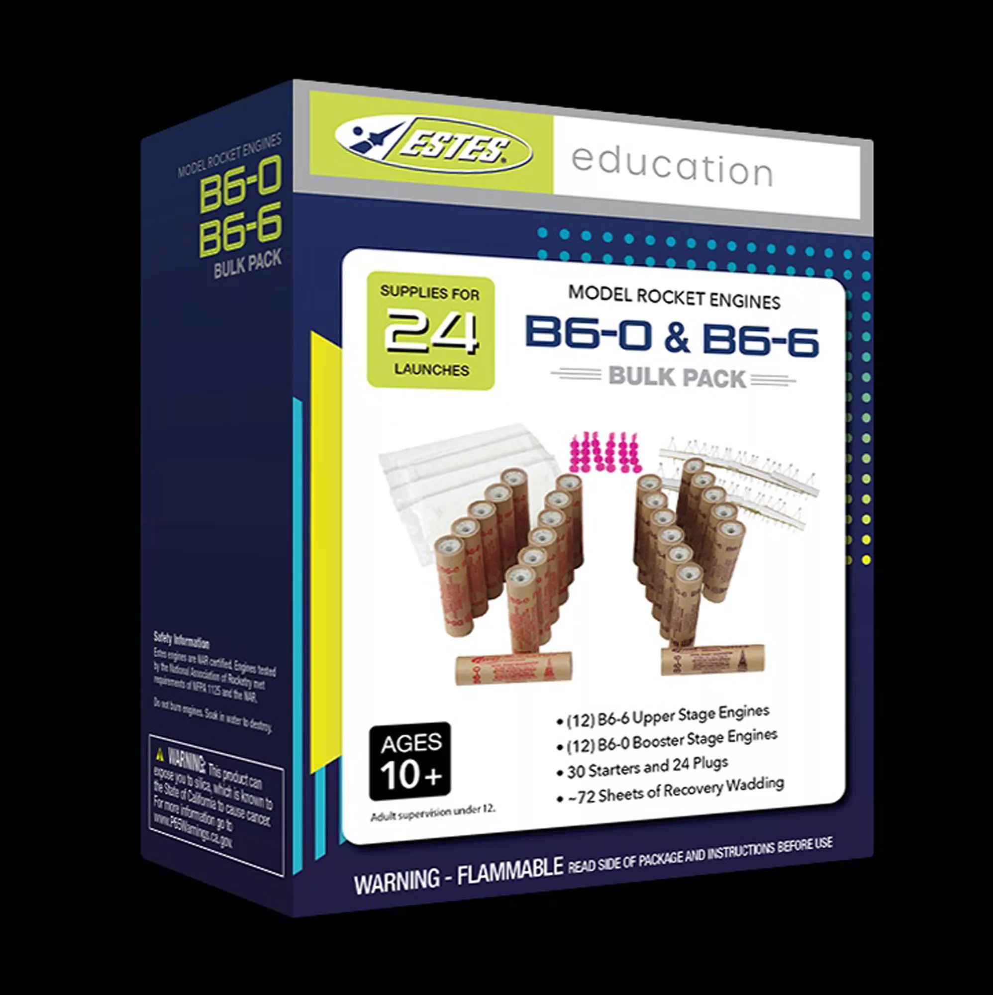 B6-0/B6-6 Model Rocket Engines, Bulk Pack (24pk, 12 each)