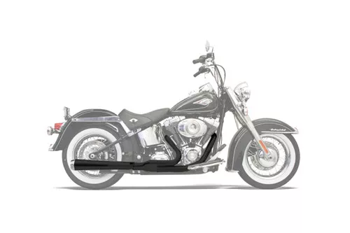 Bassani 24" Long Megaphone Black Road Rage 2-into-1 Exhaust System (8S11JB)