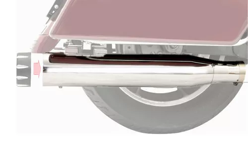 Bassani 4" Slip-On Quick Change Chrome Mufflers w/out End Caps (1F740)
