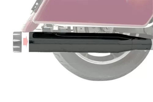Bassani 4" Slip-On Quick Change Mufflers Black w/out End Caps (1F742B)