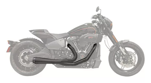 Bassani Road Rage Short 15.5" Megaphone Black 2-into-1 Exhaust System (1S94RB)