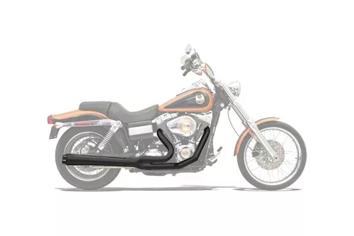 Bassani Road Rage Short 21" Megaphone Black 2-into-1 Exhaust System (13321R)
