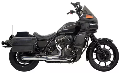 Bassani Road Rage Short 21" Megaphone Chrome 2-into-1 Exhaust System (1FXRF)