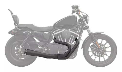 Bassani Road Rage Upswept Megaphone Black 2-into-1 Exhaust System (1X42RB)