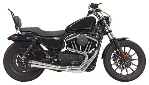Bassani Road Rage Upswept Megaphone Chrome 2-into-1 Exhaust System (1X52R)