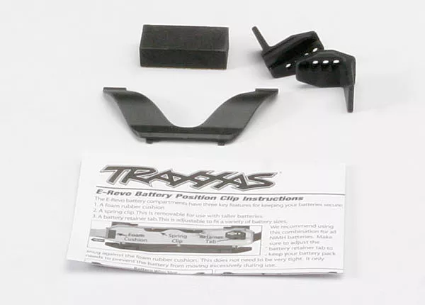 Battery Retainer Clip (1)/ Front Clip (1) /Rear Clip (1)/ Foam Spacer (1) (For One Battery Compartment)