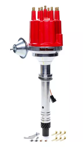 Billet Distributor Chevy V8 - Red Male Cap D300711