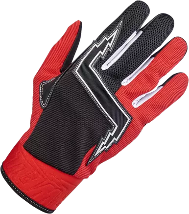 Biltwell Baja Gloves Red Black