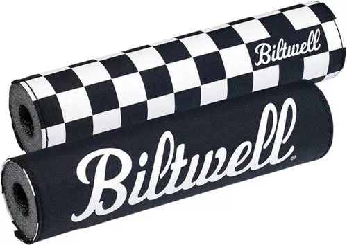 Biltwell Handlebar Cross Bar Pad - Reversible - Black/White (6901-650)