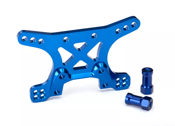 Blue-Anodized Front Shock Tower (7075-T6 Aluminum)