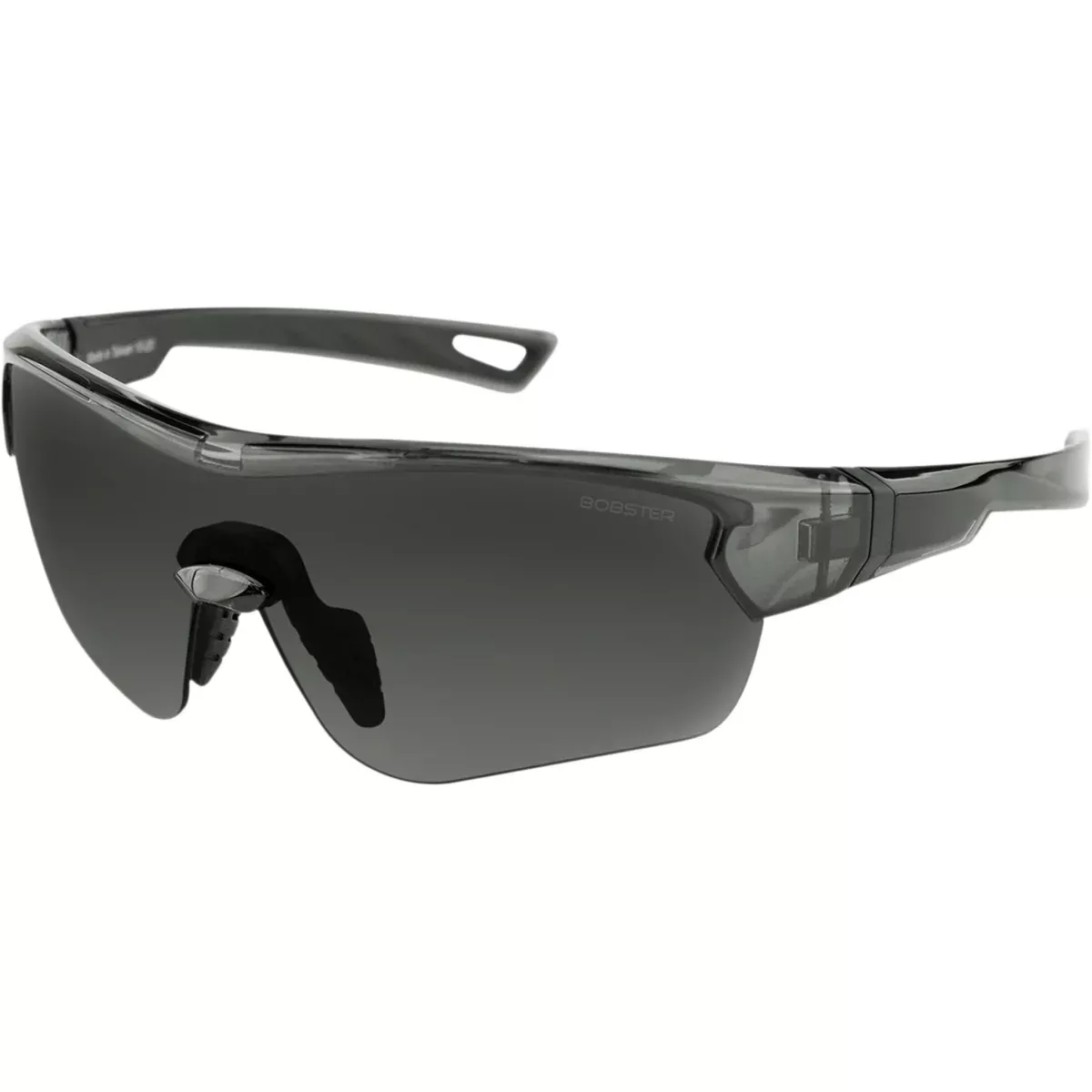 Bobster Stella Sunglasses Gloss Clear Gray Smoke Lens - BSTEL102