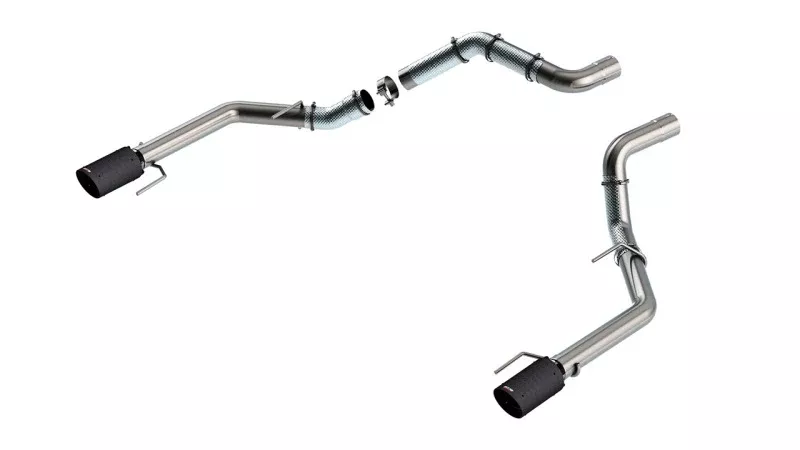 Borla 21-23 Ford Raptor 3in Tail Pipe Kit 4.5in Tip – Carbon Fiber Black Anodized
