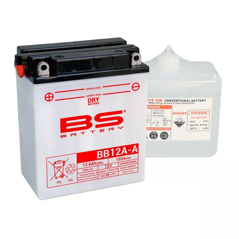 BS Battery BB12A-A 12V Battery With Acid Pack