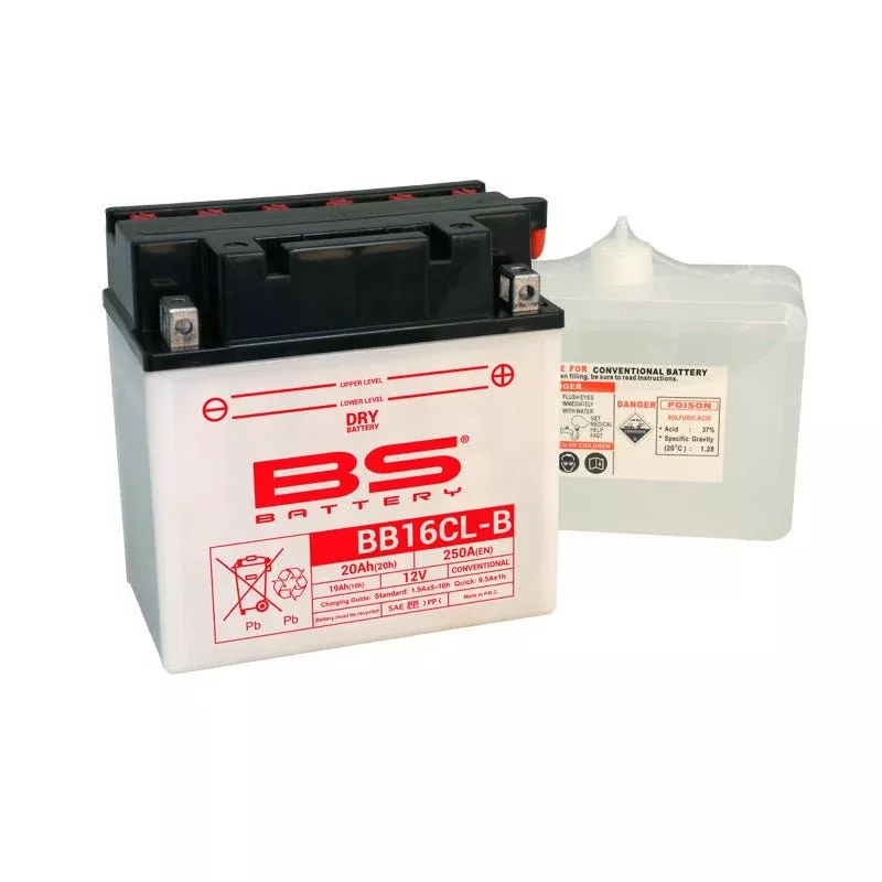 BS Battery BB16CL-B 12V Battery With Acid Pack