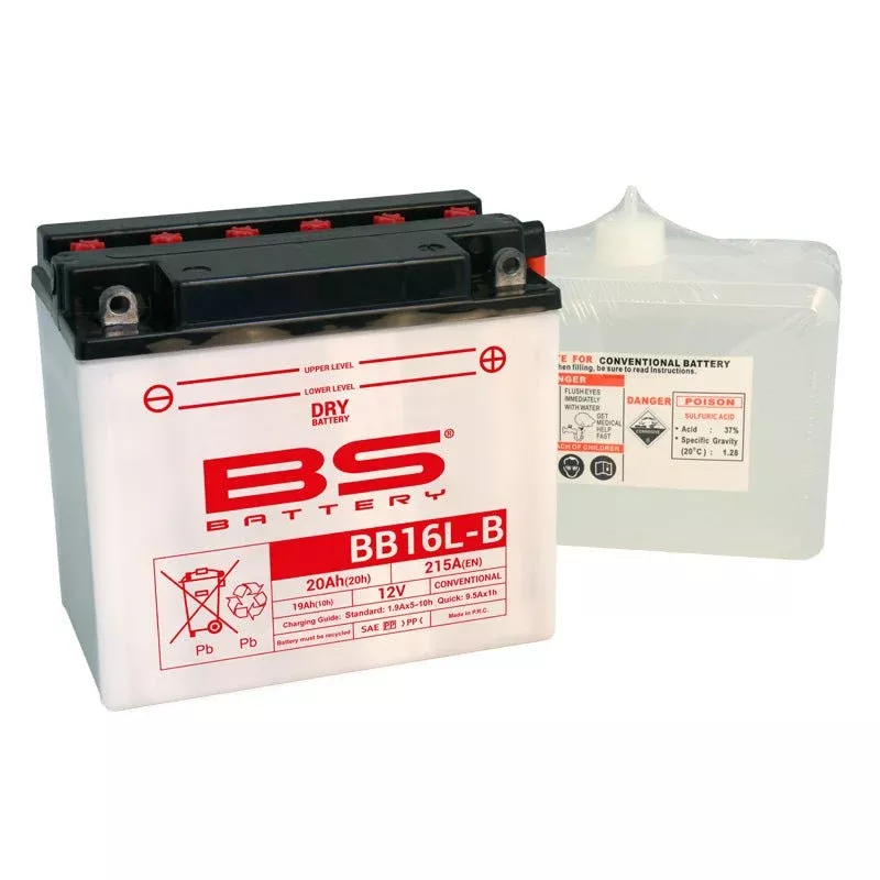 BS Battery BB16L-B 12V Battery With Acid Pack