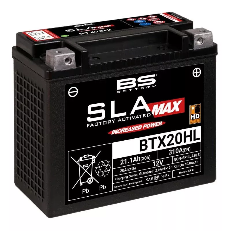 BS Battery BTX20HL SLA Max Factory Activated 12V Battery