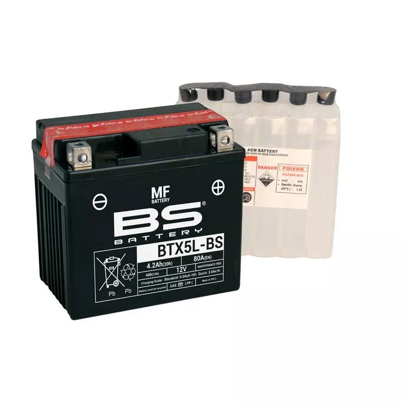 BS Battery BTX5L-BS Maintenance Free 12V Battery