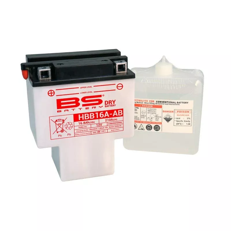 BS Battery HBB16A-AB 12V Battery With Acid Pack