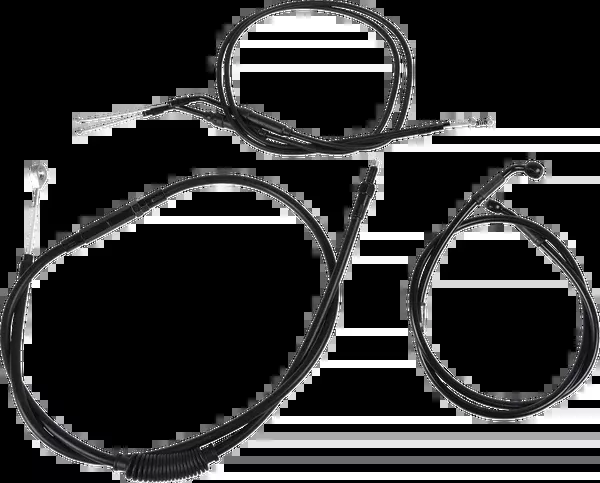 Burly Brand Jail Bar Cable Kit – 10″ Handlebars – Black Vinyl – ’07-’13 XL
