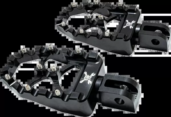 Burly Brand MX Evolution Passenger Pegs – Black – Softail