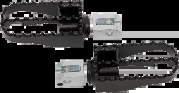 Burly Brand MX Foot Pegs - Passenger - Black/Chrome