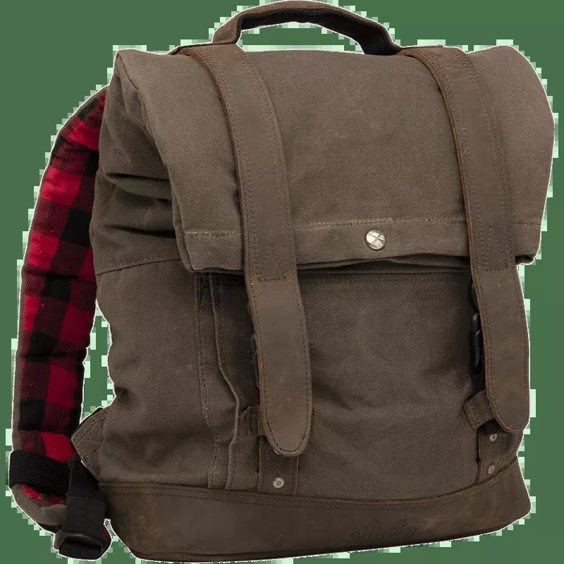 Burly Brand Roll Top Backpack – Dark Oak