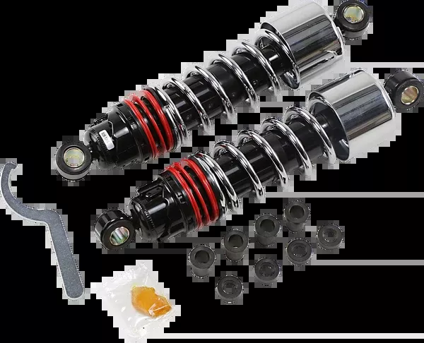 Burly Brand Slammer Plus Shocks – 10.5″ – Chrome – XL