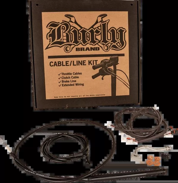 Burly Brand Touring Model Control Kit – Gorilla Ape Hanger – 16″ – Black