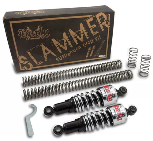 Burly Slammer Chrome Front & Rear Lowering Suspension Kit (B28-1004)