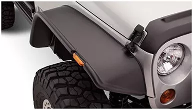 Bushwacker 10053-07 Black Flat Style Textured Finish Front Fender Flares