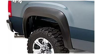 Bushwacker 40108-02 GMC Extend-A-Fender Flare - Rear Pair,Black Finish