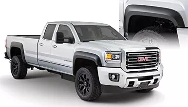 Bushwacker 40966-02 Black Extend-A-Fender Style Smooth Finish 4-Pc Fender Flare